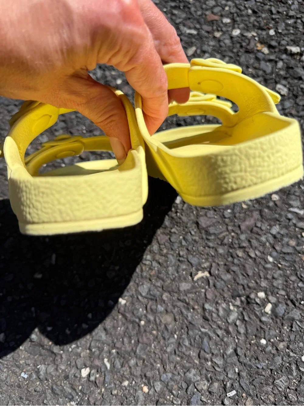 Birkenstock Kids Yellow Double-Strap EVA Sandals